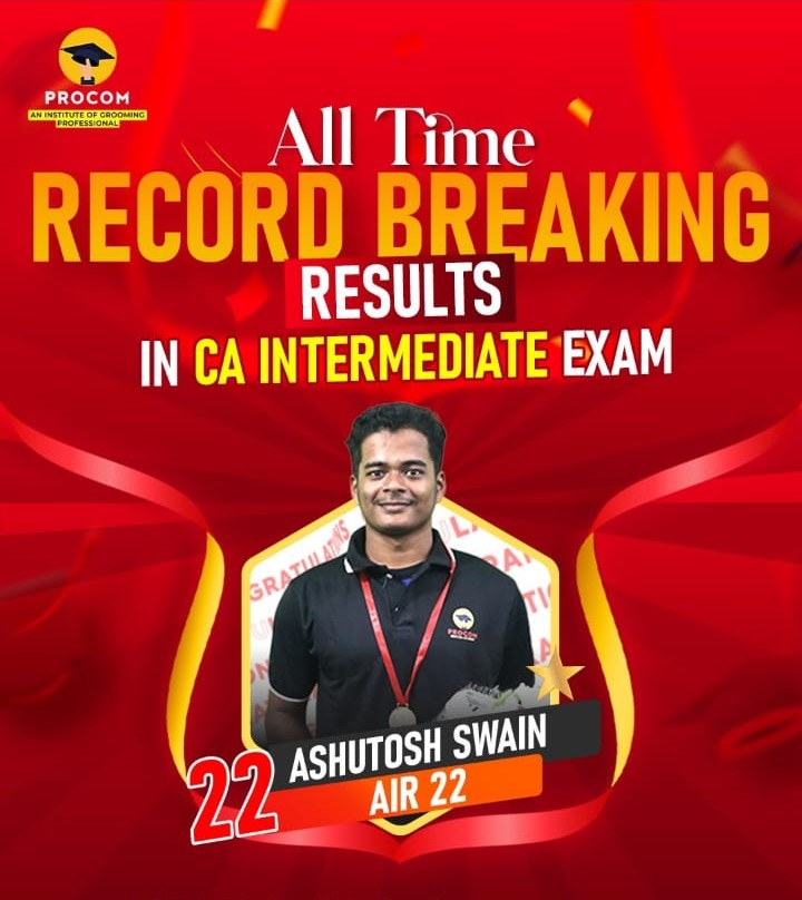 CA Intermediate AIR 22 - Ashutosh Swain